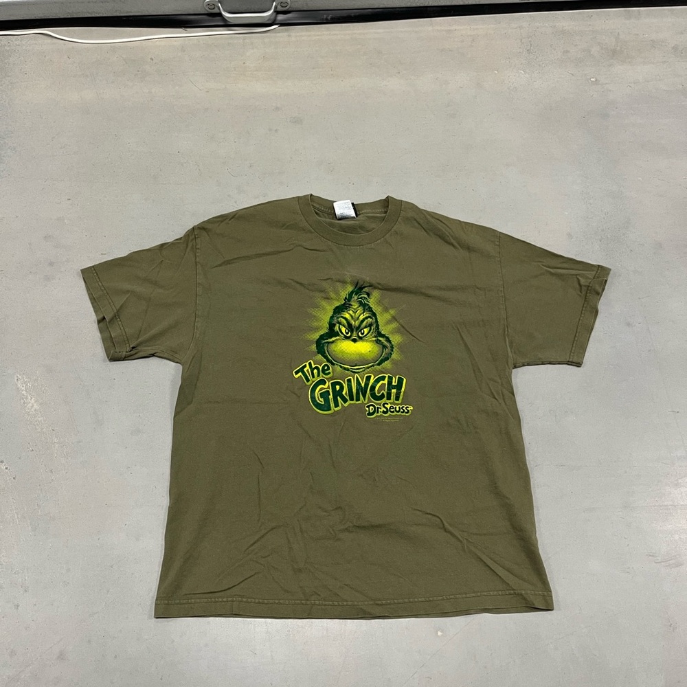 Vintage Y2K  2001 Dr. Suess The Grinch Graphic T shirt Adult XL Comic Green